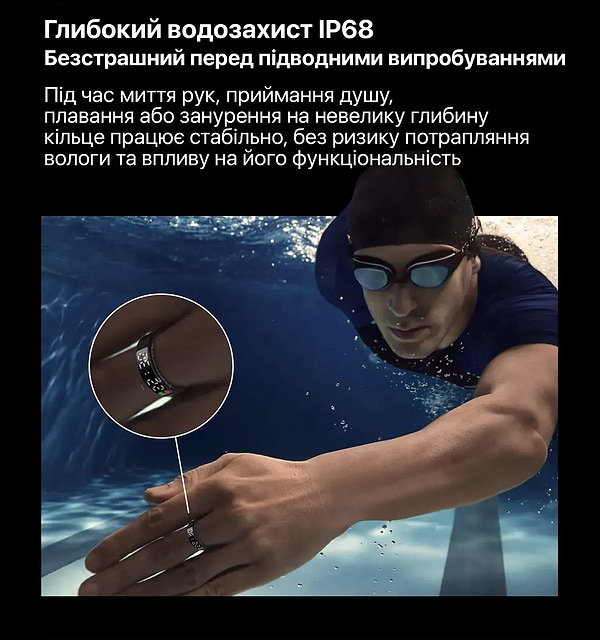 Фото - Смарт-кольцо INSPIRE Black Размер 8 (HSR08-8-black)