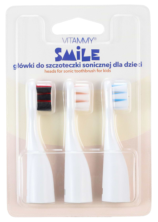 Фото - Насадка для зубной щетки Vitammy SMILE набор 1 (Полярный медведь, черная кошка, собака) 3 шт. (TH1804-3)