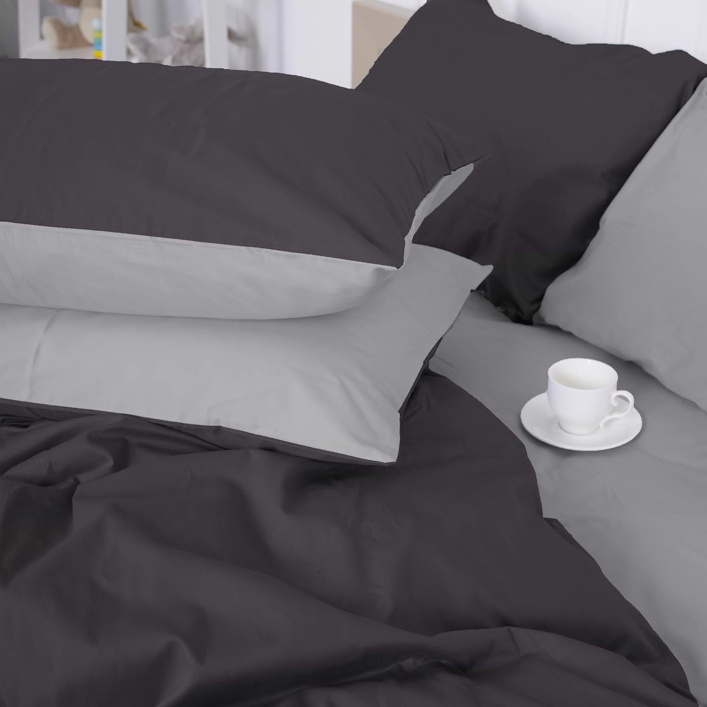 Наволочка MirSon Сатин 0251+0240 Smoke 70х70 (2200001217980)