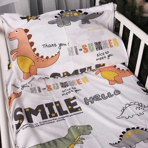 Фото - Комплект постельного белья детский MirSon 110х140 17-0698 Smoky Dinosaurs Бязь (2200010459685)