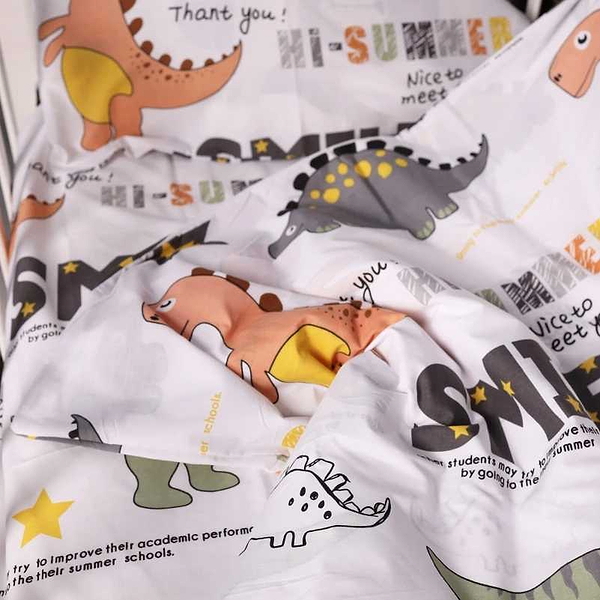 Фото - Комплект постельного белья детский MirSon 110х140 17-0698 Smoky Dinosaurs Бязь (2200010459685)