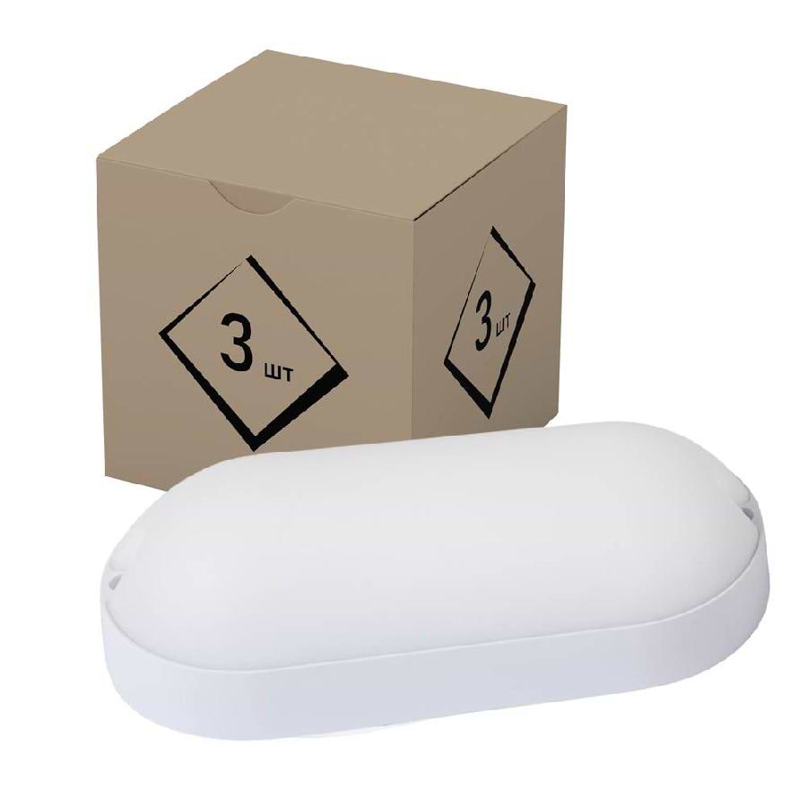 Светодиодный светильник Євросвітло накладной 18Вт овал CL-V1 6400K IP65 3 шт. (000059231) - Фото 1