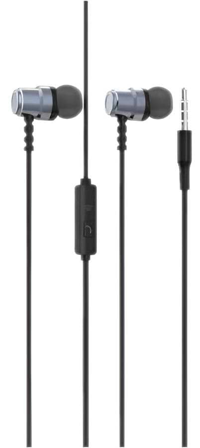 Фото - Навушники вкладиші дротові SkyDolphin SR28 Metal with mic Gray (HF-000471)