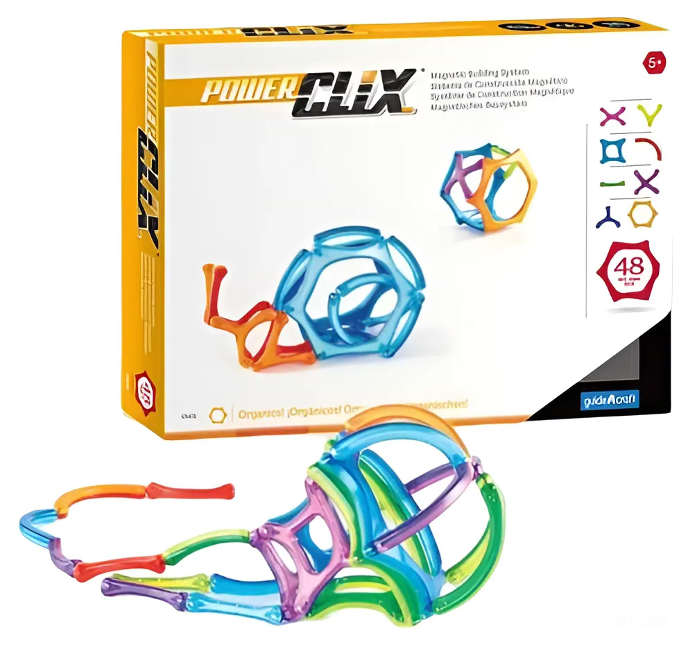 Магнітний конструктор Guidecraft PowerClix Organics, 48 деталей (G9431)
