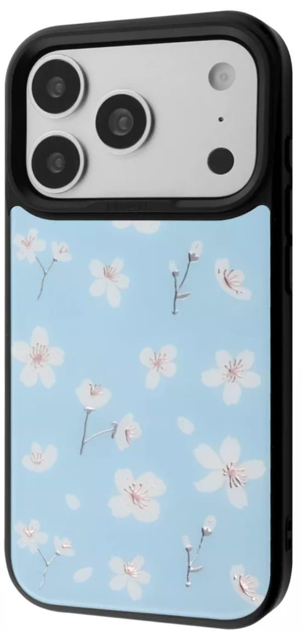 Чохол для смартфону Proove Muse Fleur Case with Magnetic Ring iPhone 17 Pro/18 Pro blue flower (PCMFIP17P0B6)