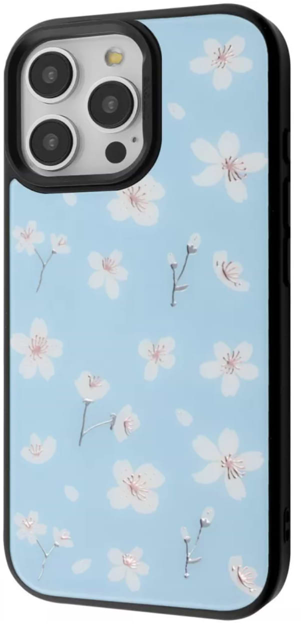 Чохол для смартфону Proove Muse Fleur Case with Magnetic Ring iPhone 15 Pro Max blue flower (PCMFIP15PMB6)