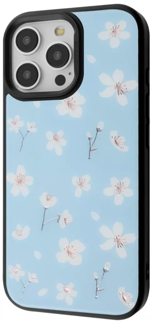 Чохол для смартфону Proove Muse Fleur Case with Magnetic Ring iPhone 15 Pro blue flower (PCMFIP15P0B6)