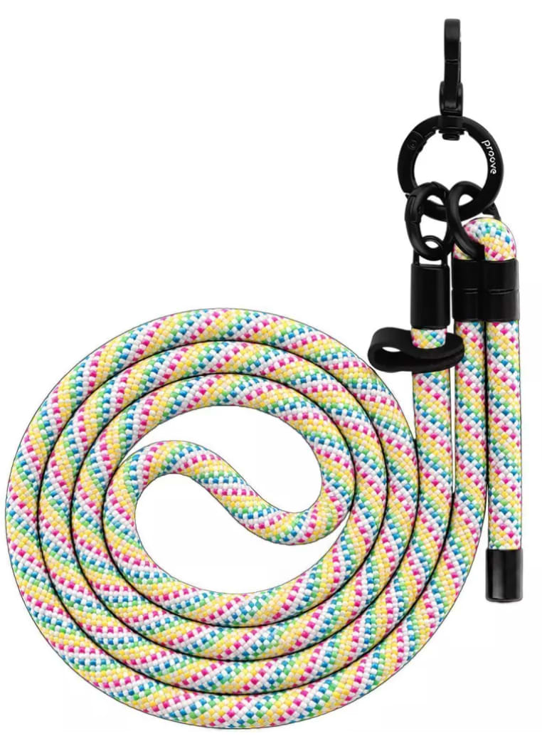 Ремінець для смартфону Proove Twist Spiral Cross-Body Strap rainbow (PSBSUNSP1558)