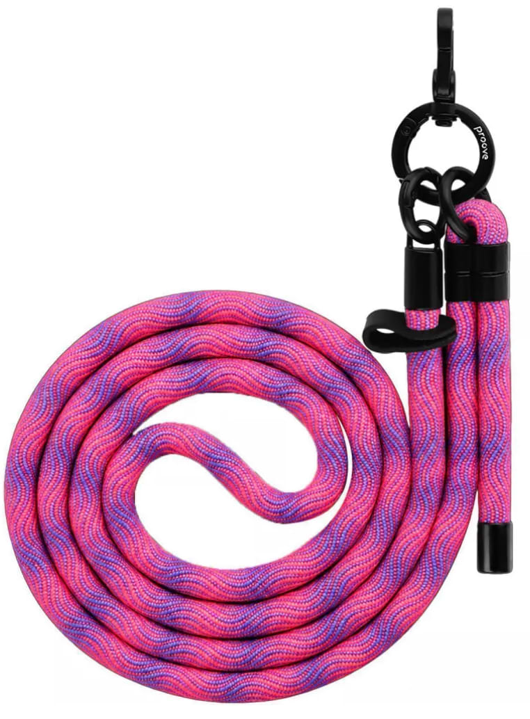Ремінець для смартфону Proove Twist Spiral Cross-Body Strap purple/pink (PSBSUNSP1559)