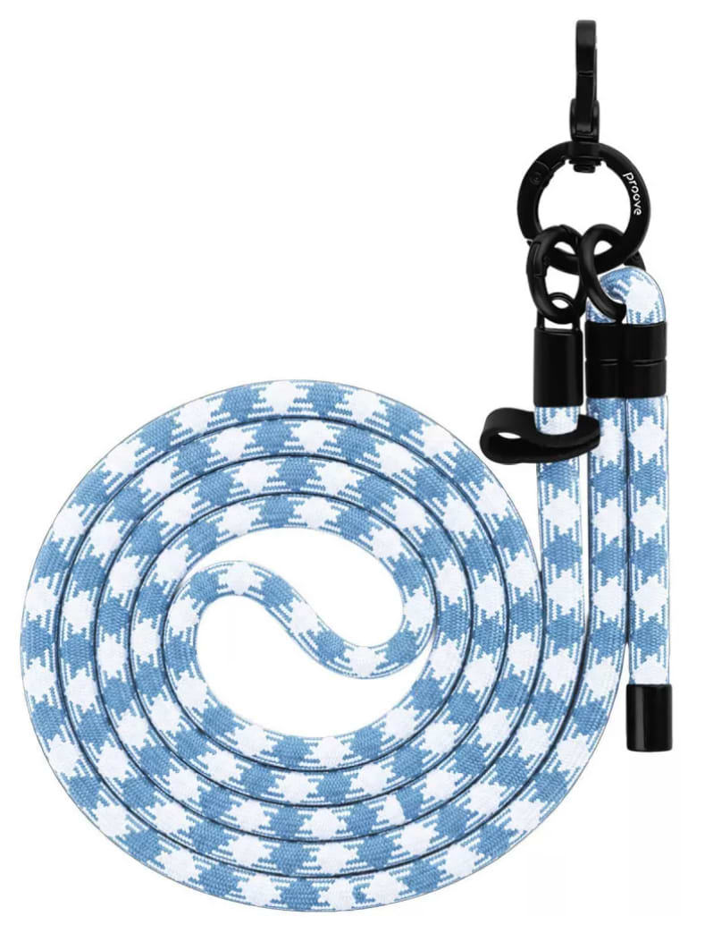 Ремінець для смартфону Proove Twist Check Cross-Body Strap white/blue (PSBSUNCC1554)
