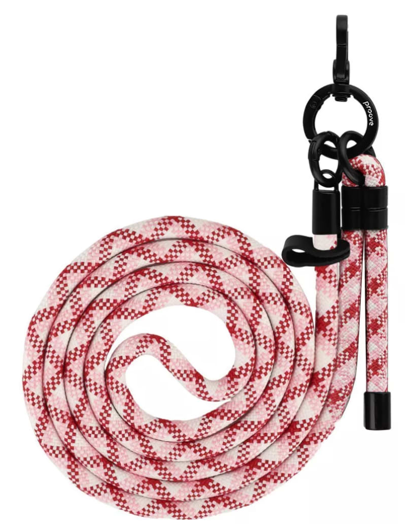 Ремінець для смартфону Proove Twist Check Cross-Body Strap red/pink (PSBSUNCC1562)