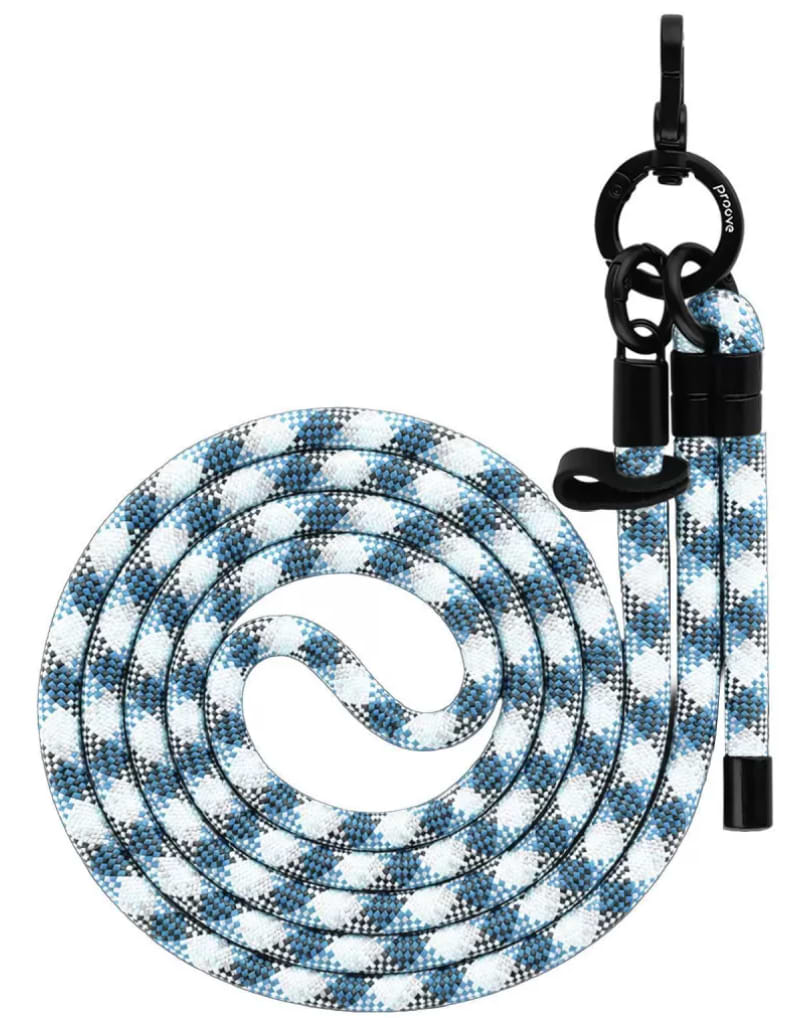 Ремінець для смартфону Proove Twist Check Cross-Body Strap black/blue (PSBSUNCC1560)