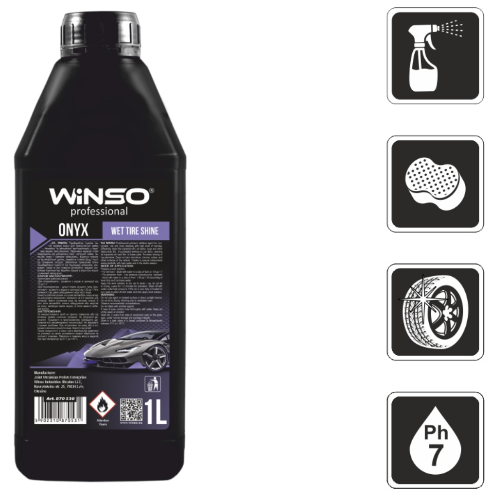 Засіб для шин Winso Onix Wet Tire Shinne 1л (880860)