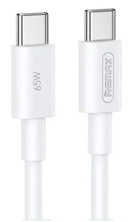 Кабель Remax Marlik Series 65W PD Fast Charging Data Cable RC-C021 C-C 1M White (6954851235736)