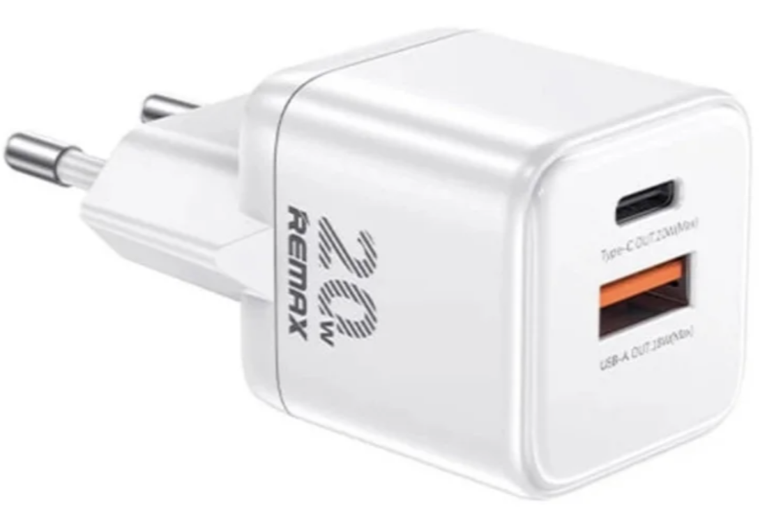 Мережевий зарядний пристрій Remax Kings 20W A+C Charger  CA-18(AC20W)  EU-white (6954851236825)