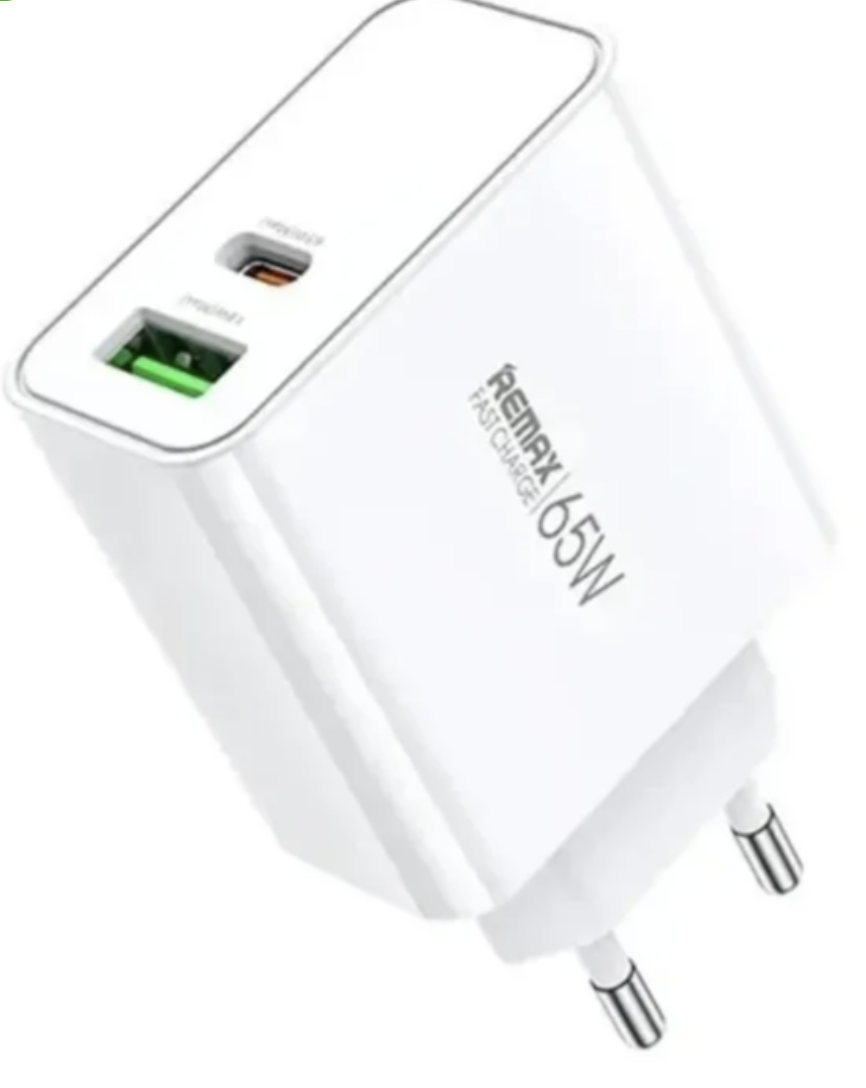 Мережевий зарядний пристрій Remax Kiddy Series 65W A+C Fast Charger RP-U125 EU-White (6954851209454)