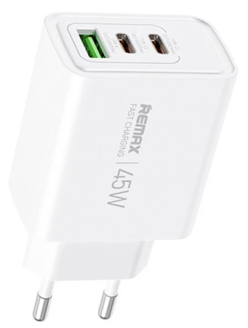 Мережевий зарядний пристрій Remax Kiddy Series 45W 2C+1A Fast Charger RP-U139 EU-WHITE (6972174151809)