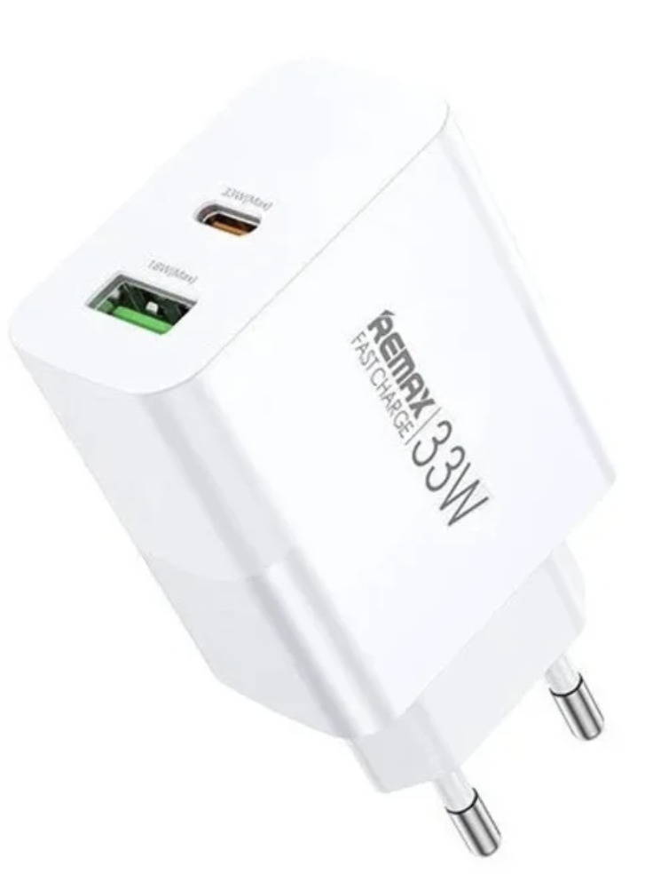 Мережевий зарядний пристрій Remax Kiddy Series 33W A+C Fast Charger RP-U122 EU-White (6954851209393)