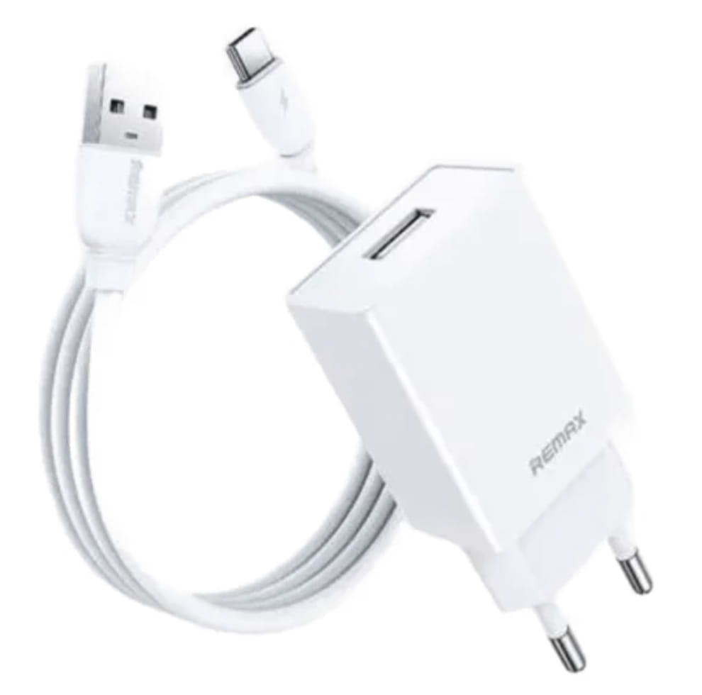 Сетевое зарядное устройство Remax Kiddy Series 2.4A RP-Charger Set with Cable U95 Type-C (6954851218227)