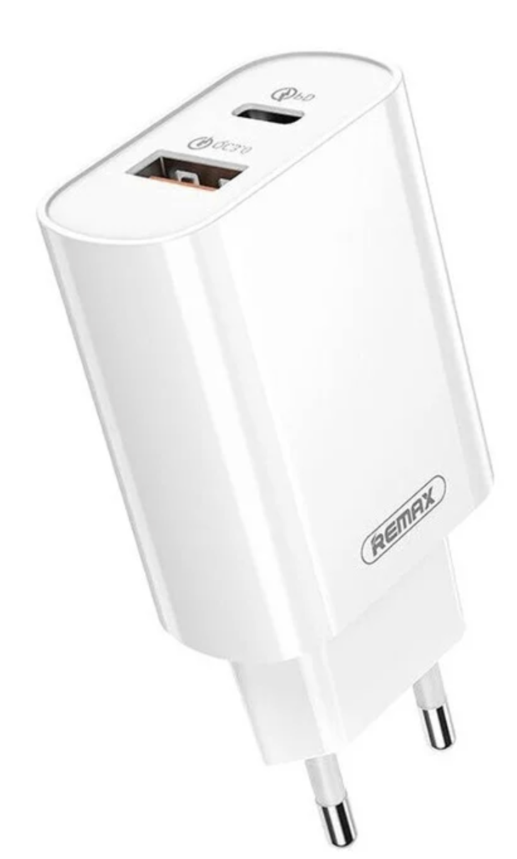 Мережевий зарядний пристрій Remax Jane Series QC3.0+PD 20W GaN Fast Charger  RP-U37 EU-White (6954851244929)