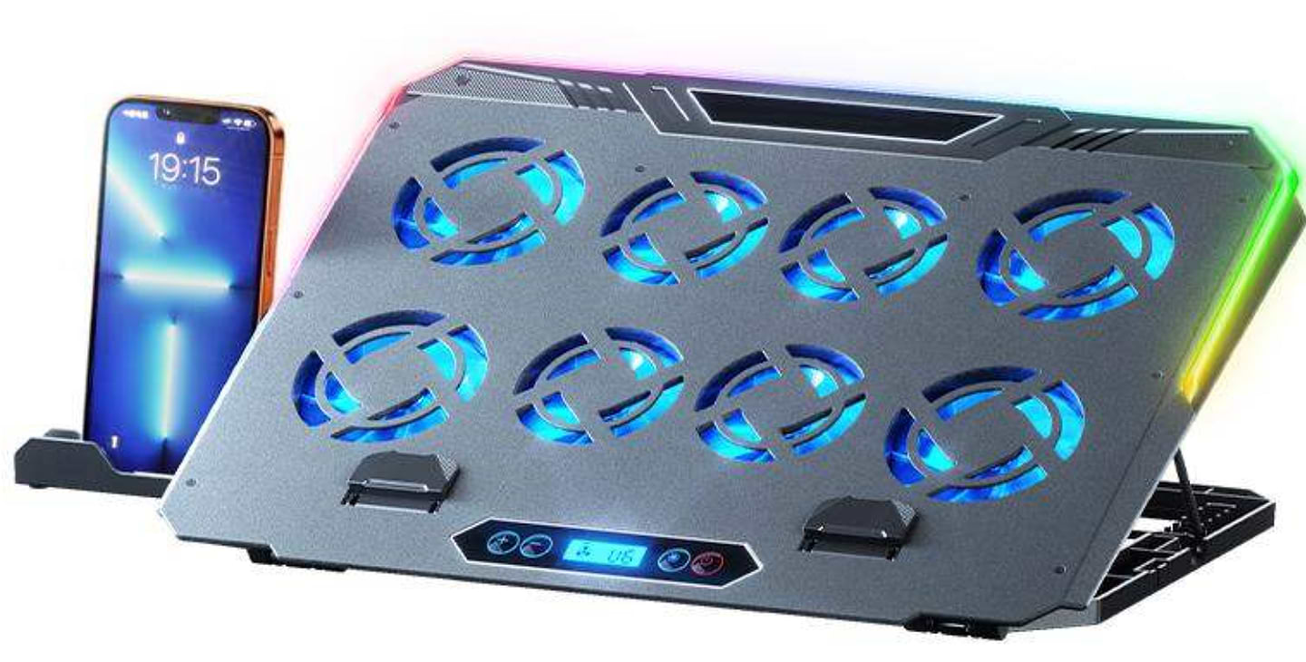 Подставка под ноутбук охлаждающая Dyxon Ice Coorel 23 Game Turbo Cool RGB Gray (DXN-ICCL-23-GY)