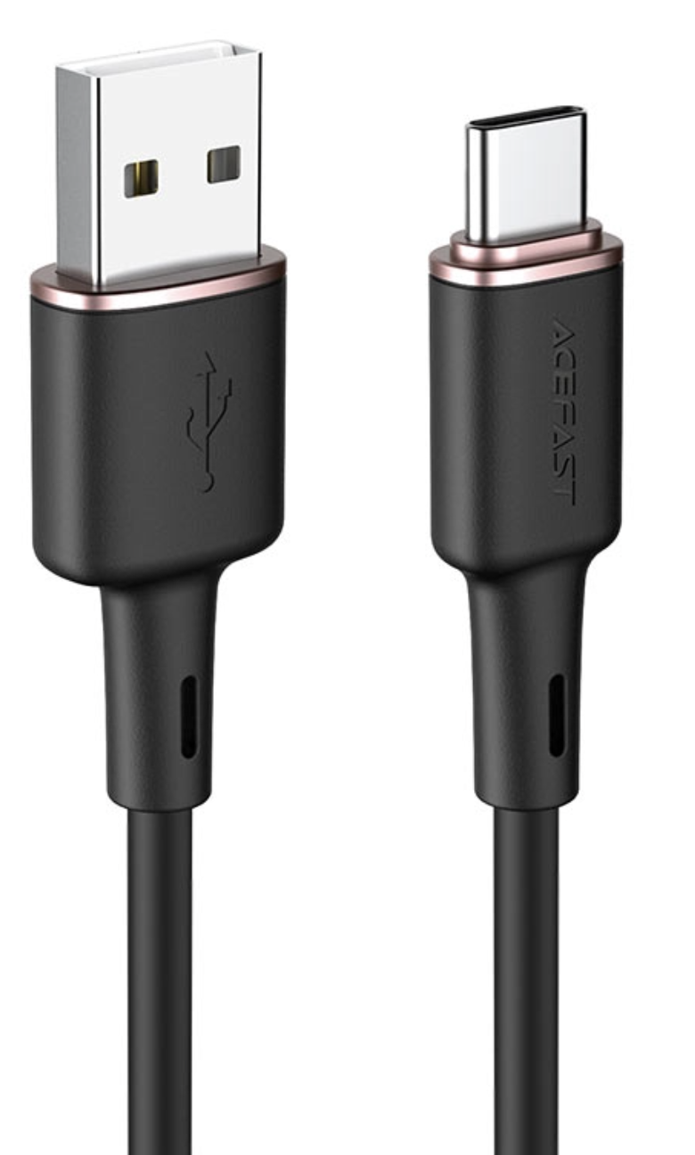 Кабель AceFast C2-04 USB to Type-C 3A 1.2m Black (6974316280767)