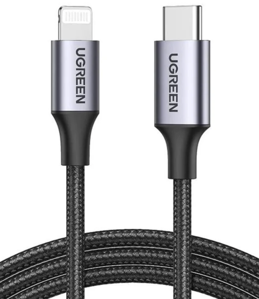 Кабель UGREEN US304 USB 2.0 Type-C M-Lightning M 2 m 20V/3A 60W White (60761)