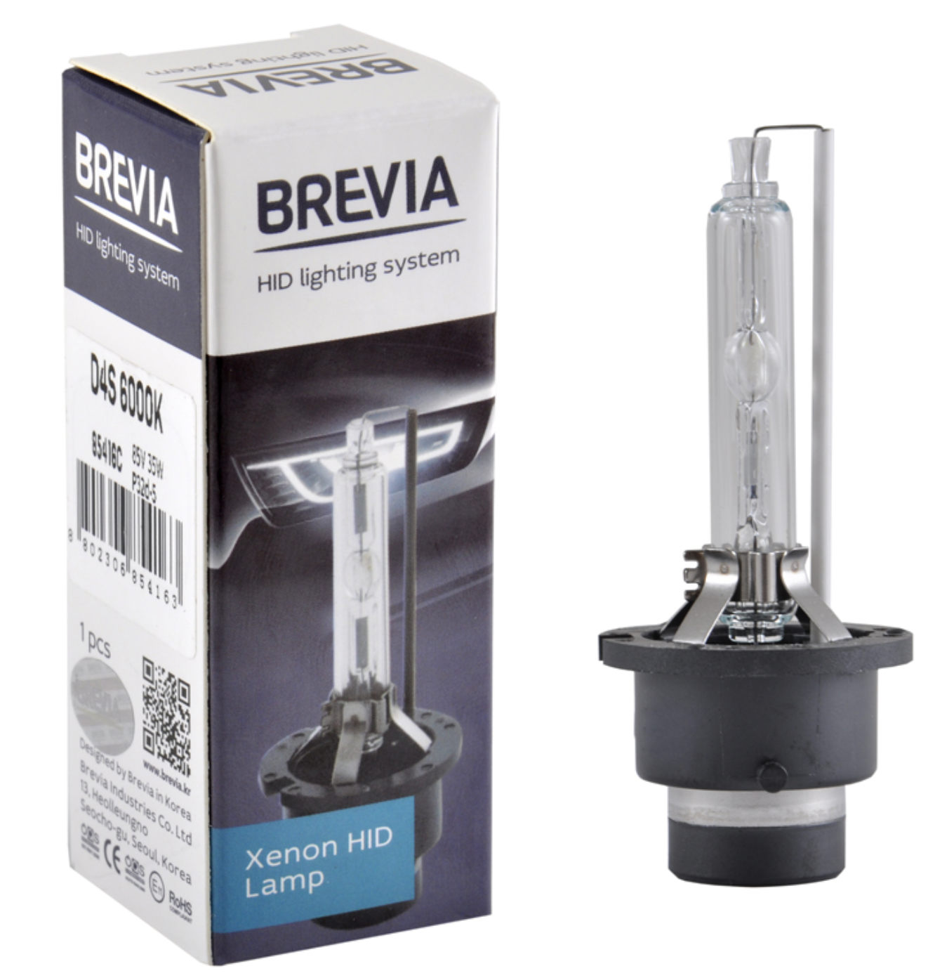 Автолампа Brevia D4S,6000K,42V,35W PK32d-5, (85416c)