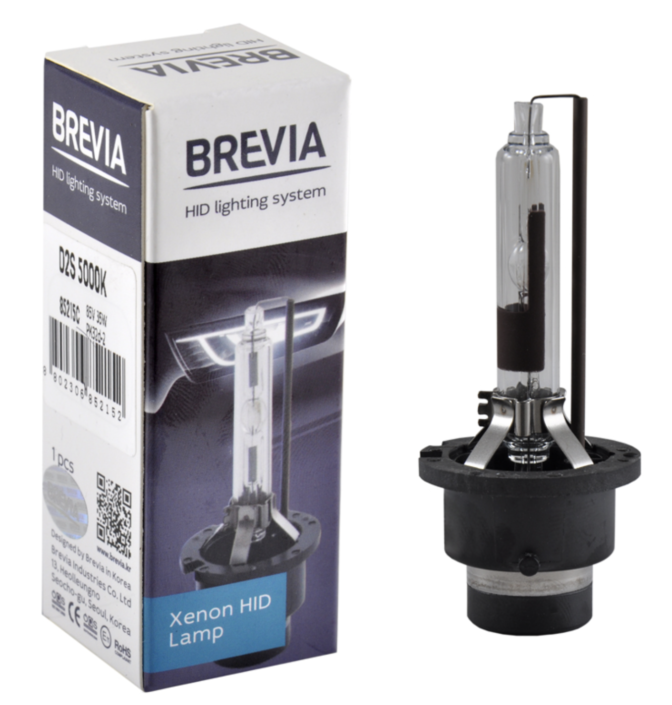 Автолампа Brevia D2S,5000K,85V,35W PK32d-2, (85215c)
