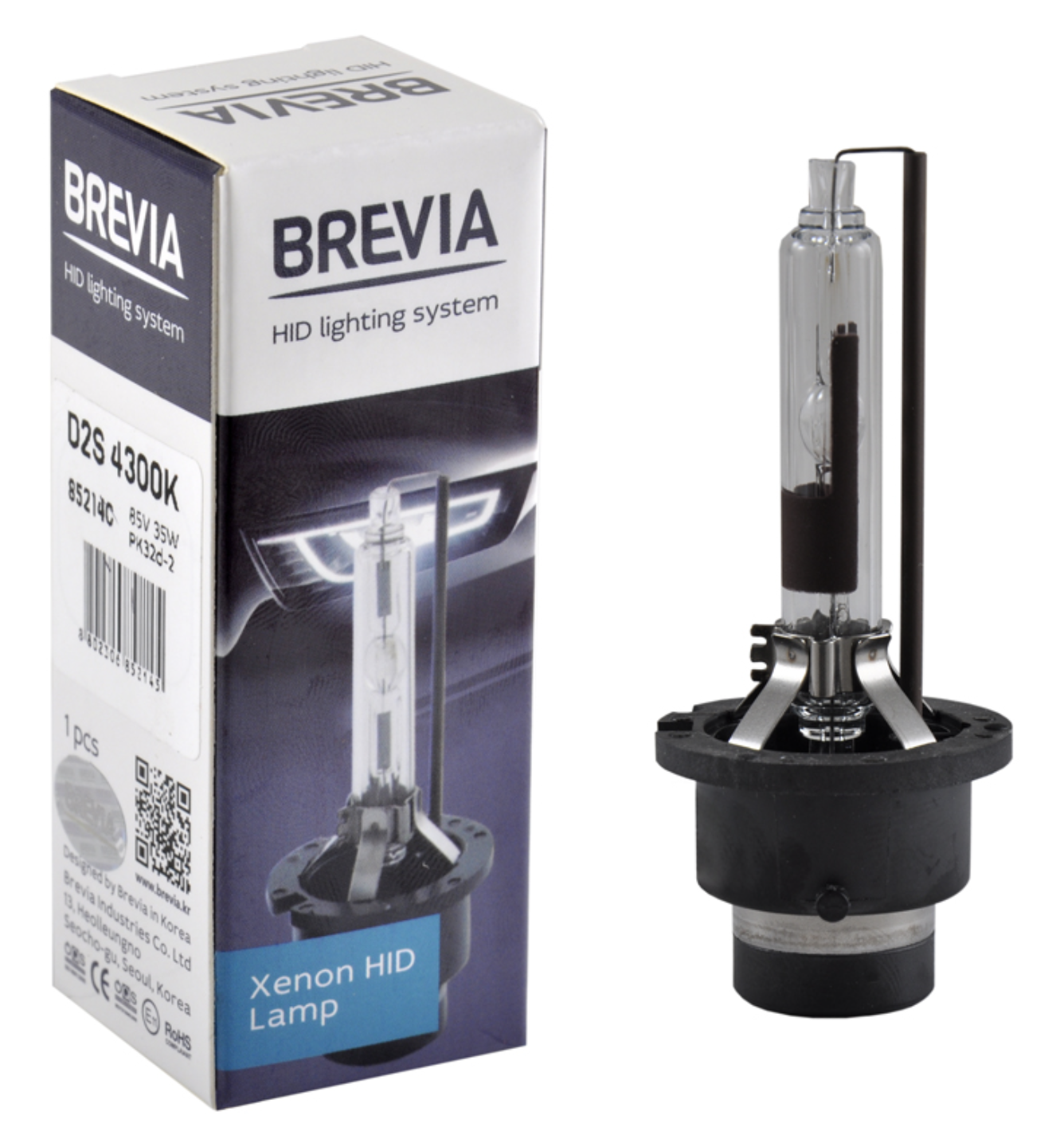 Автолампа Brevia D2S,4300K,85V,35W PK32d-2, (85214c)