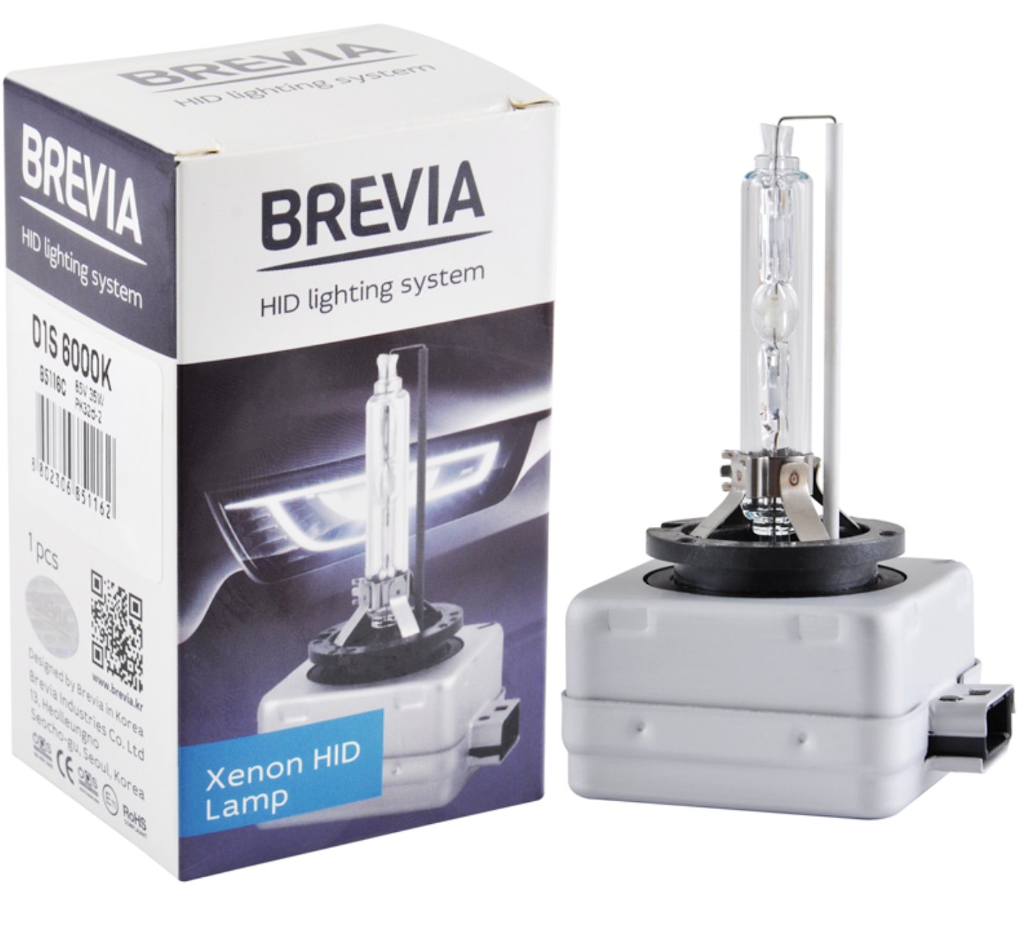 Автолампа Brevia D1S,6000K,85V,35W PK32d-2, (85116c)
