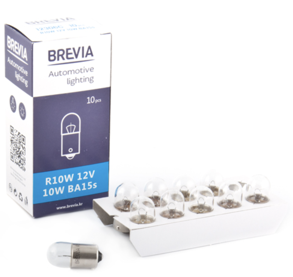 Автолампа Brevia R10W 12V 10W BA15s CP (12306C)