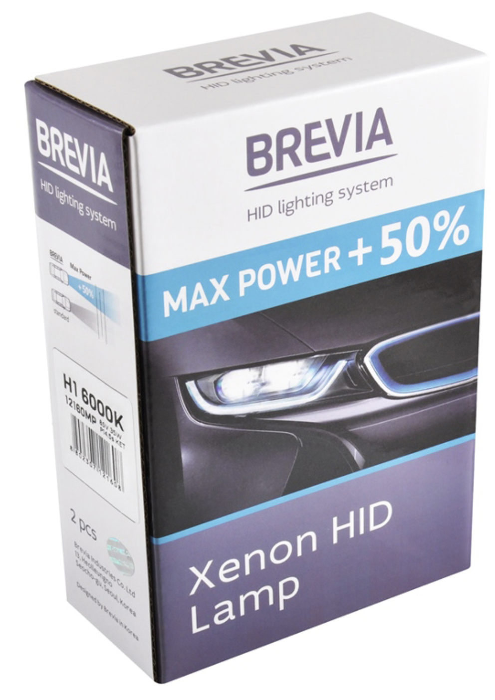 Автолампа Brevia H1 +50%,6000K,85V,35W P14.5s KET, (12160MP)