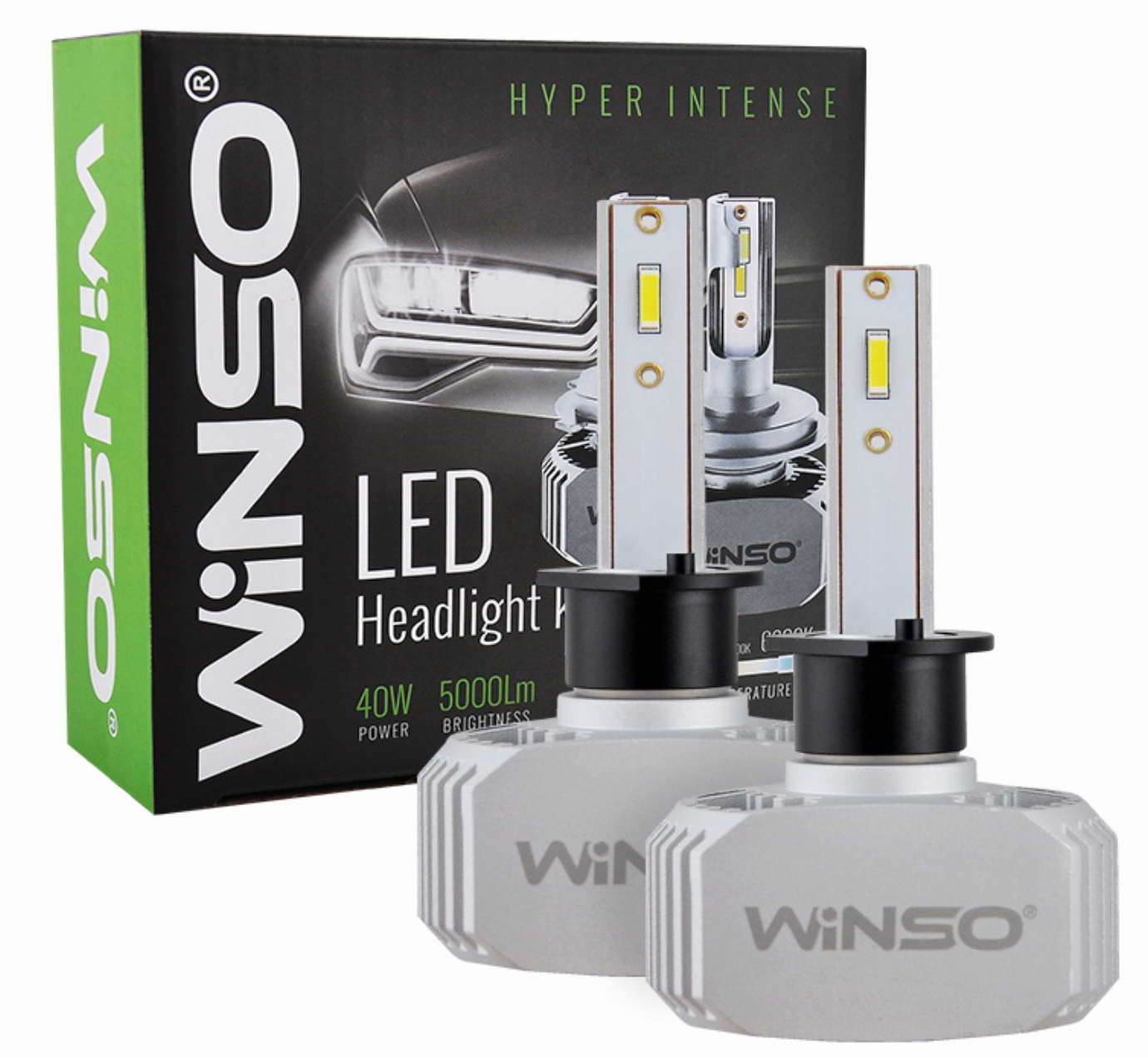Автолампа Winso LED H1 12/24V 40Вт 5000Лм. 6000K CSP Chip (792100)