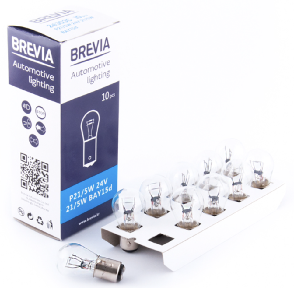 Автолампа Brevia P21/5W 24V 21/5W BAY15d CP (24303C)