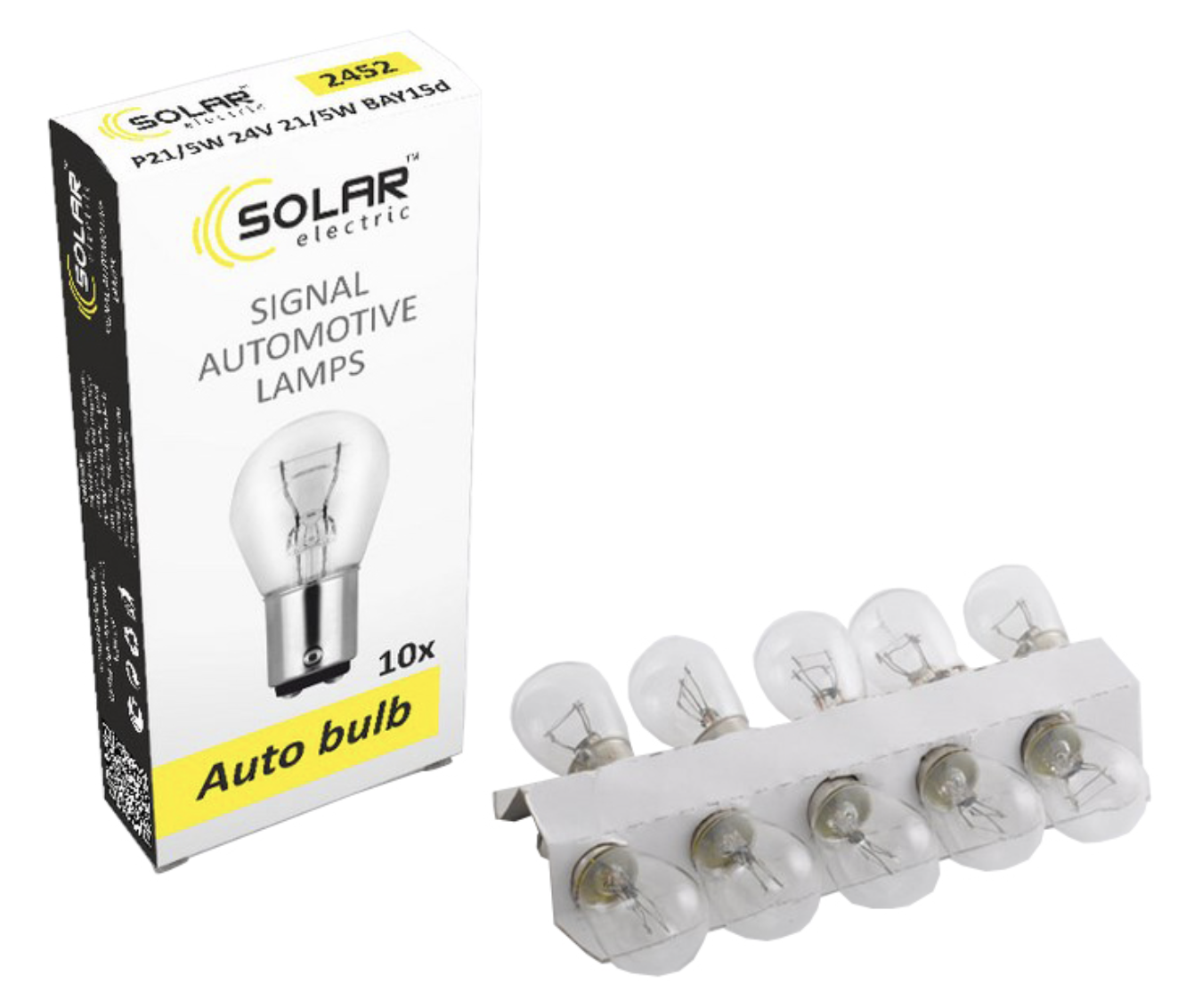 Автолампа Solar P21/5W 24V 21/5W BAY15d (2452)