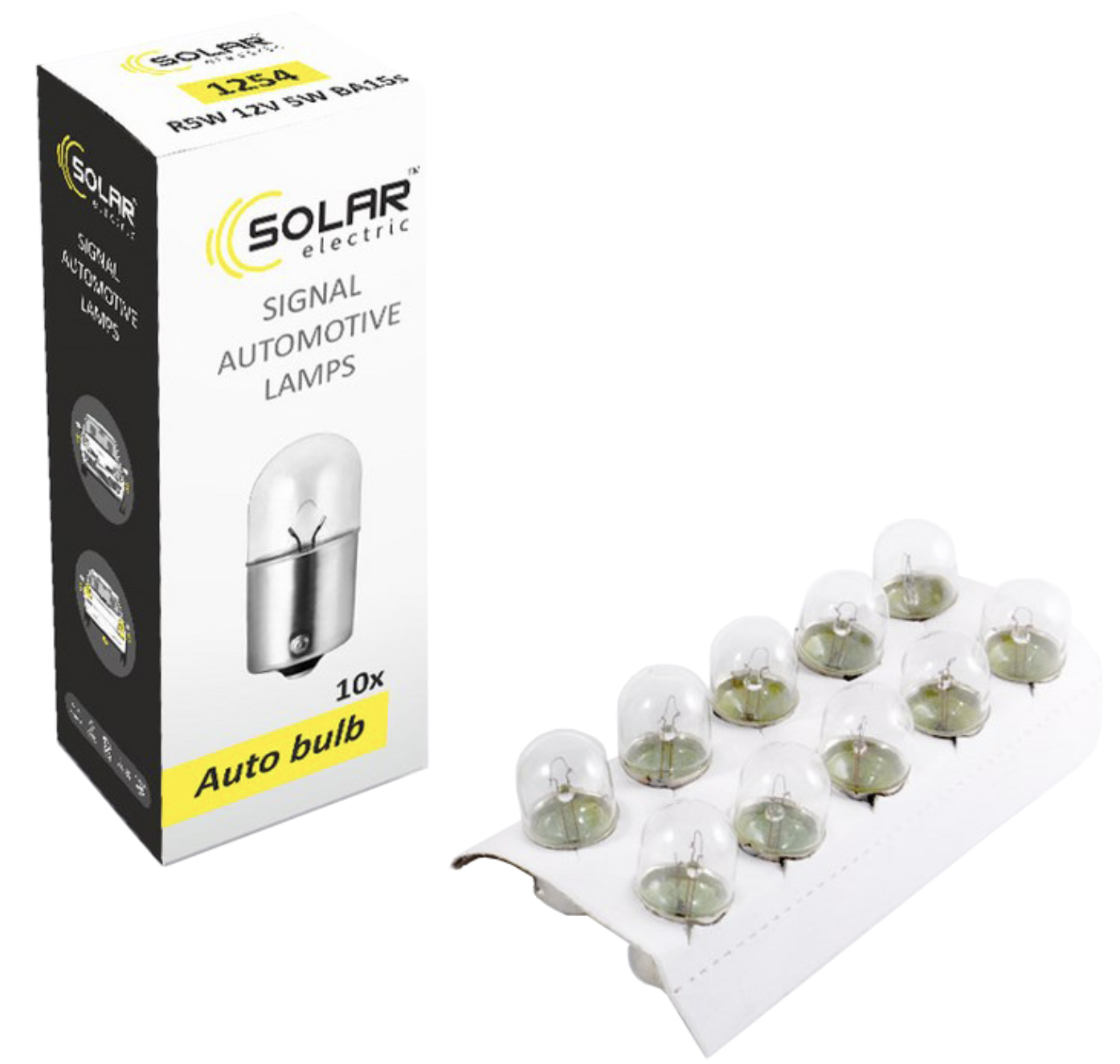 Автолампа Solar R5W 12V 5W BA15s (1254)