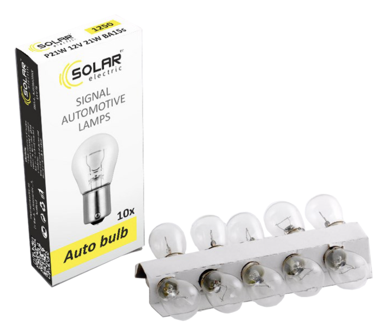 Автолампа Solar P21W 12V 21W BA15s (1250)