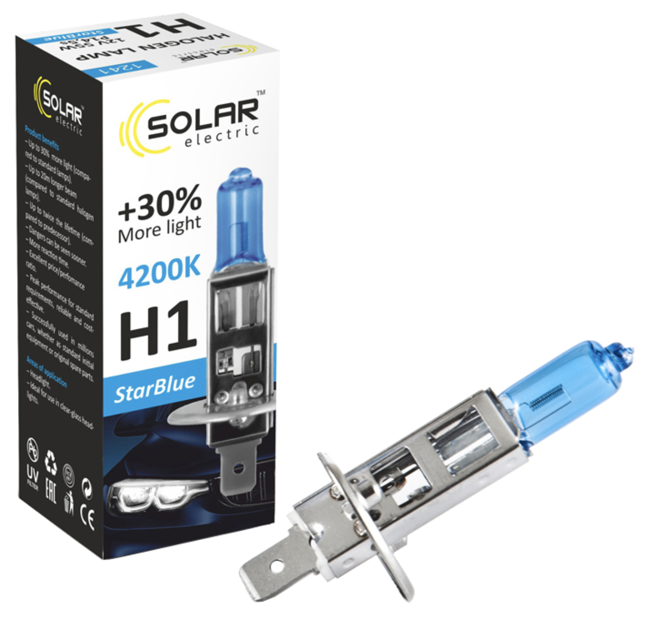 Автолампа Solar H7 12V 55W PX26d SET (1237S2)