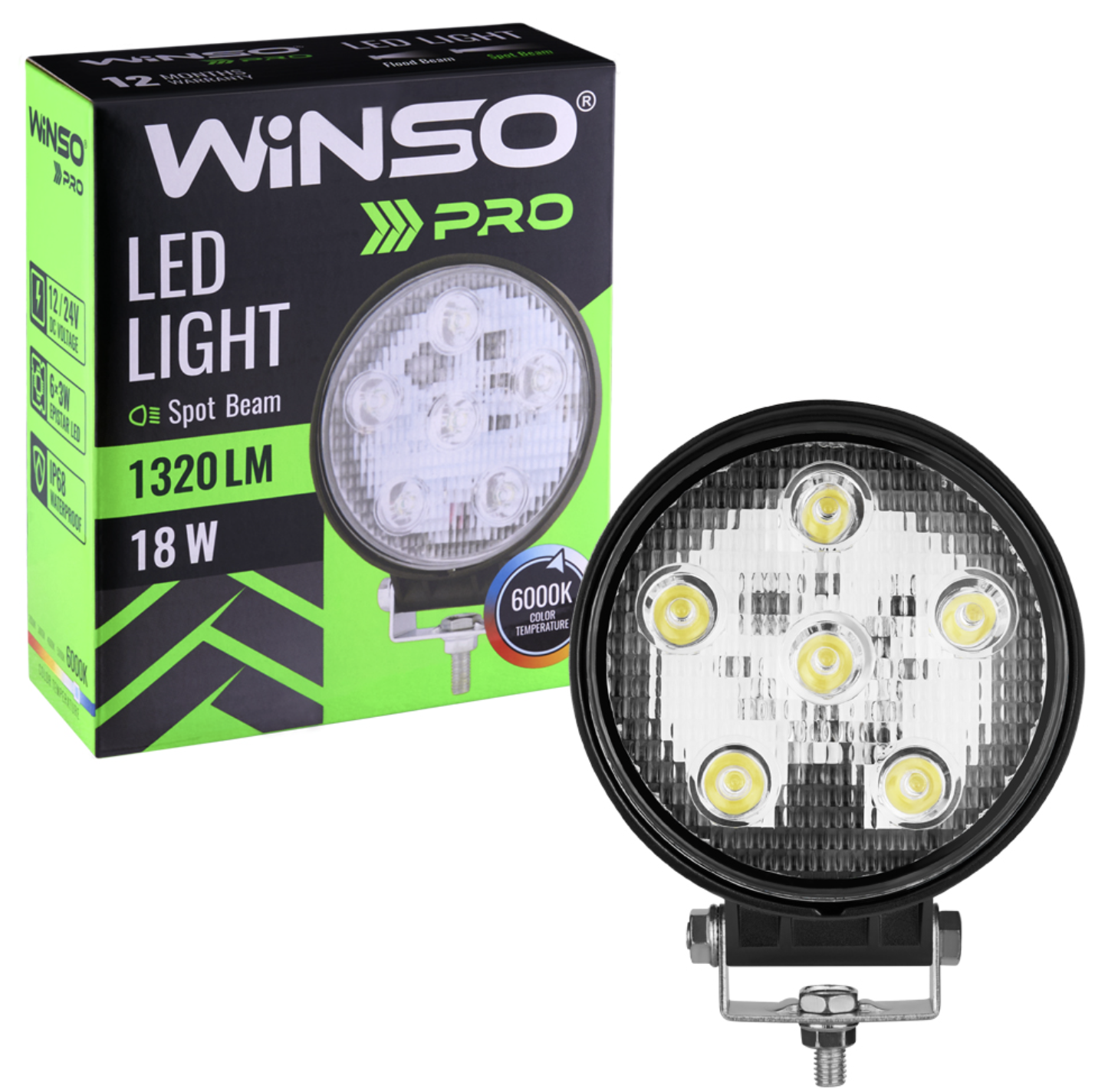 Автолампа Winso Pro 10-30В 18Вт (780420)
