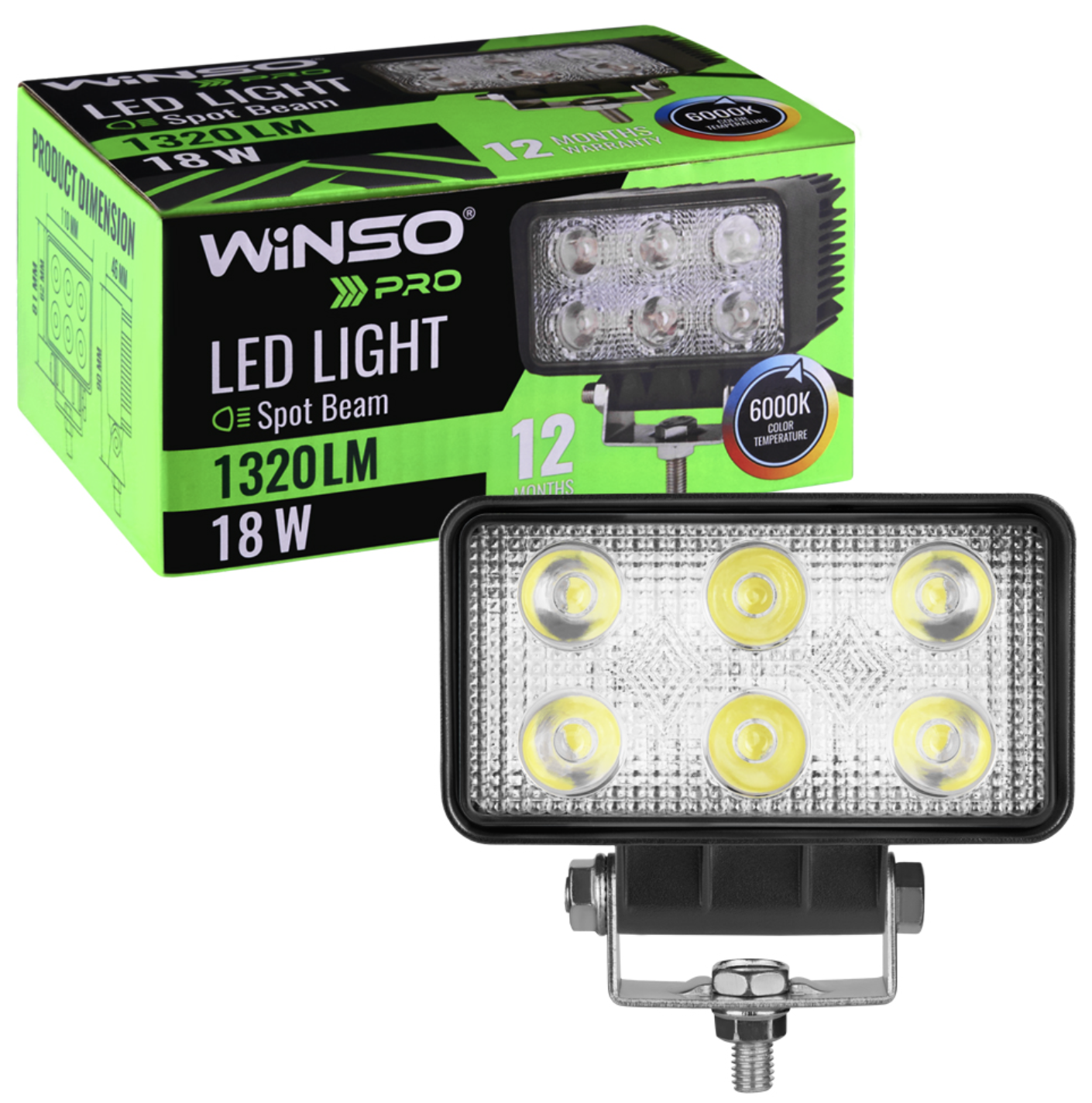Автолампа Winso Pro 10-30В 18Вт (780320)