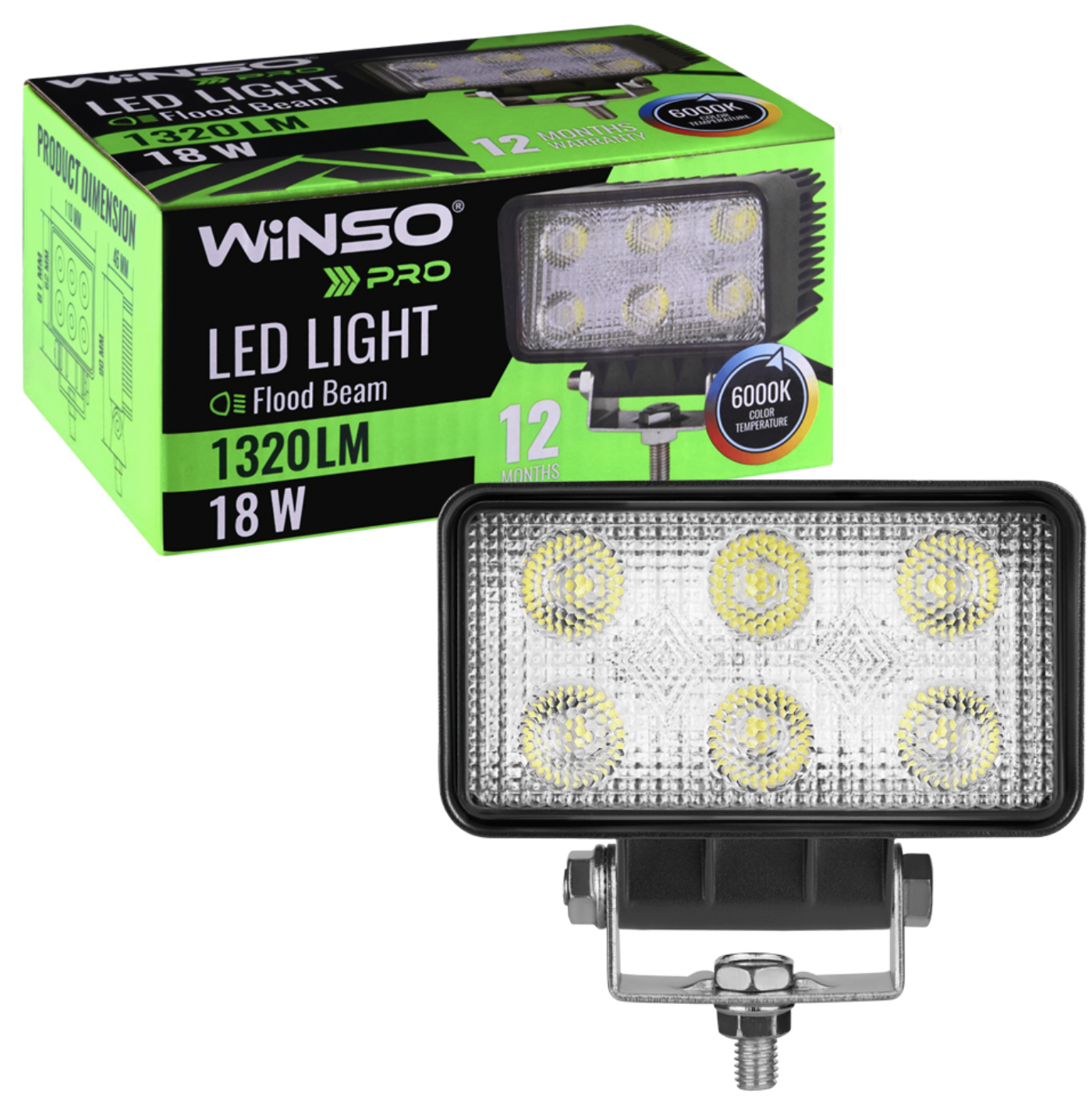Автолампа Winso Pro 10-30В 18Вт (780310)
