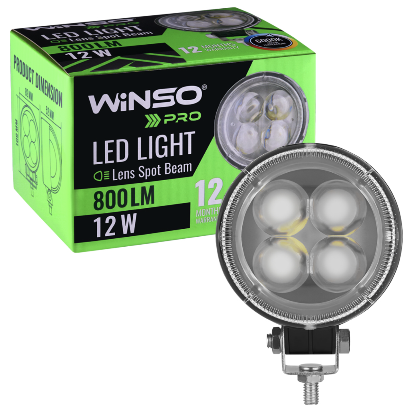 Автолампа Winso Pro 10-30В 12Вт (780130)