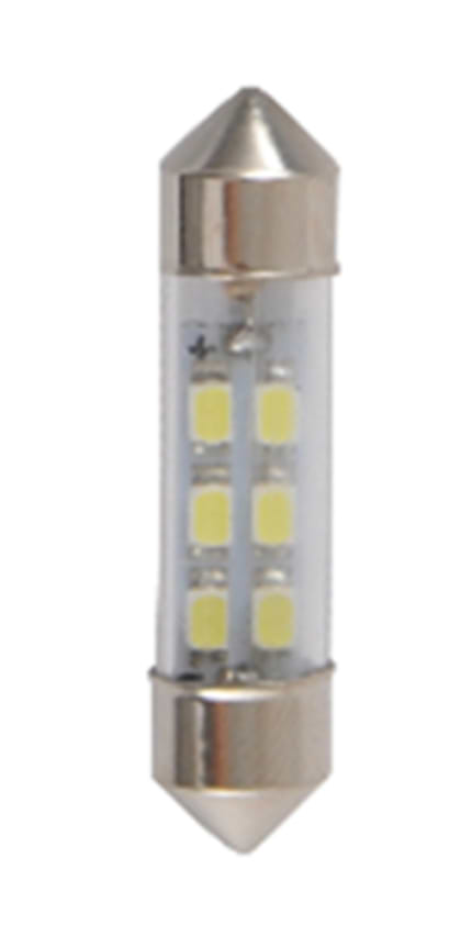 Автолампа Solar LED 24V SV8.5 T11x36mm 6smd 3528 white 10 шт. (LS363_P)