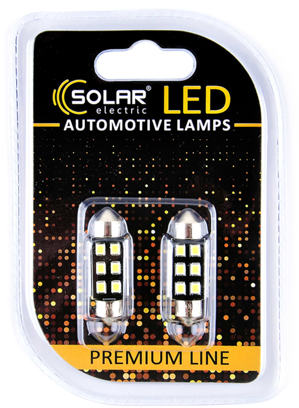 Автолампа Solar 12V SV8.5 T11x36 6SMD 2835 CANBUS white 2 шт. (SL1362)