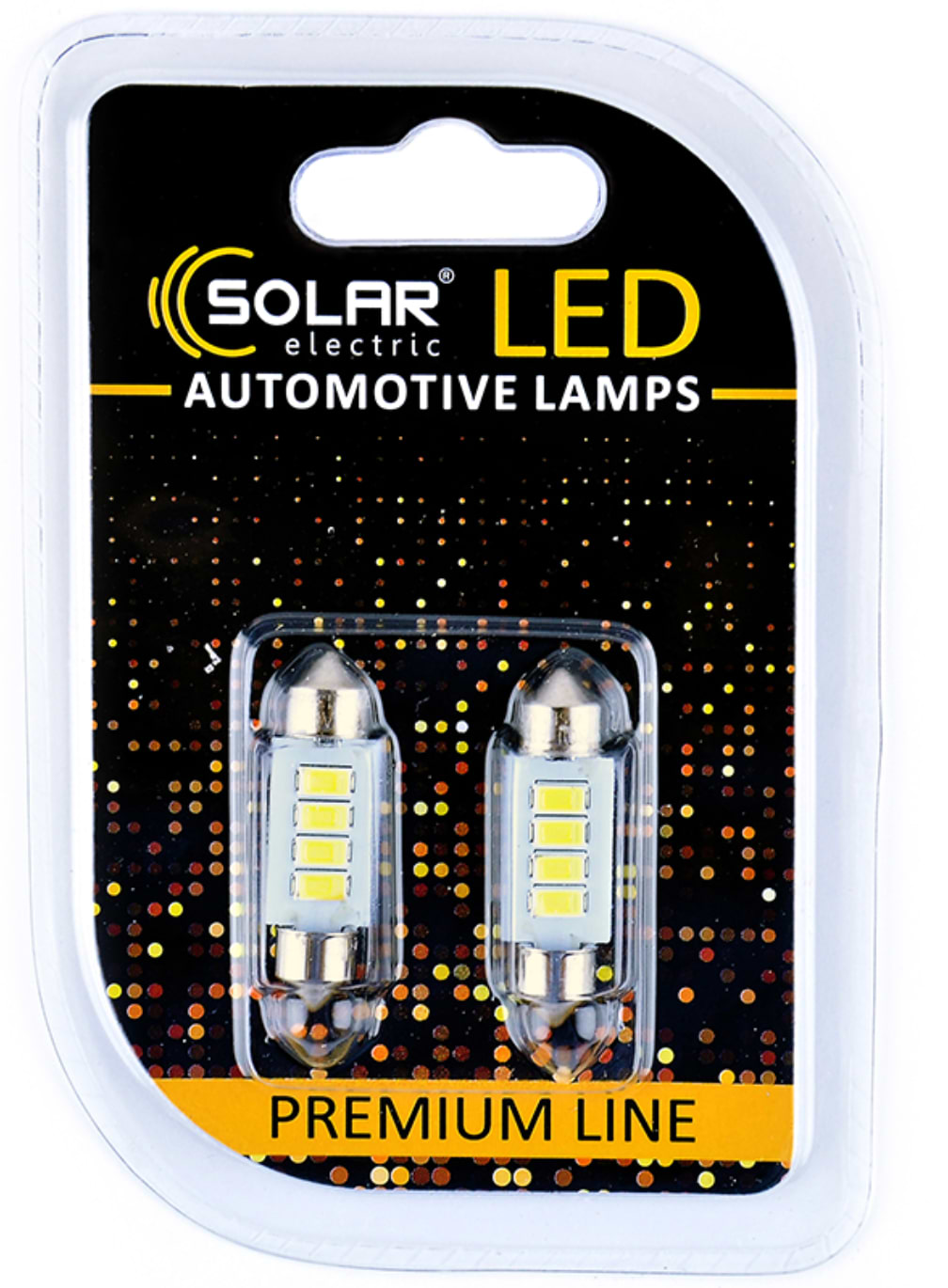 Автолампа Solar 12V SV8.5 T11x36 4SMD 5730 white 2 шт. (SL1352)