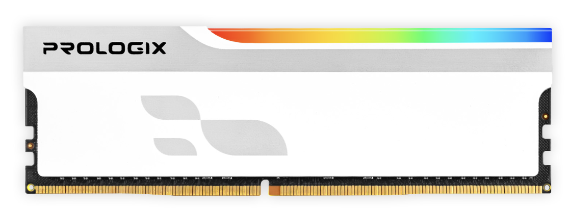Память DDR ProLogix DDR5 16GB/6000 Prologix Onyx White RGB (PRO16GB6000YWR5)