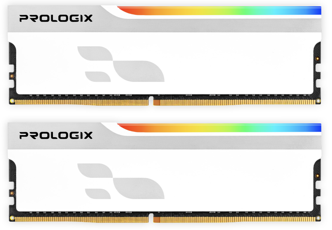 Память DDR ProLogix DDR4 2x16GB/3200 Prologix Onyx White RGB (PRO32GB3200YWR4K)