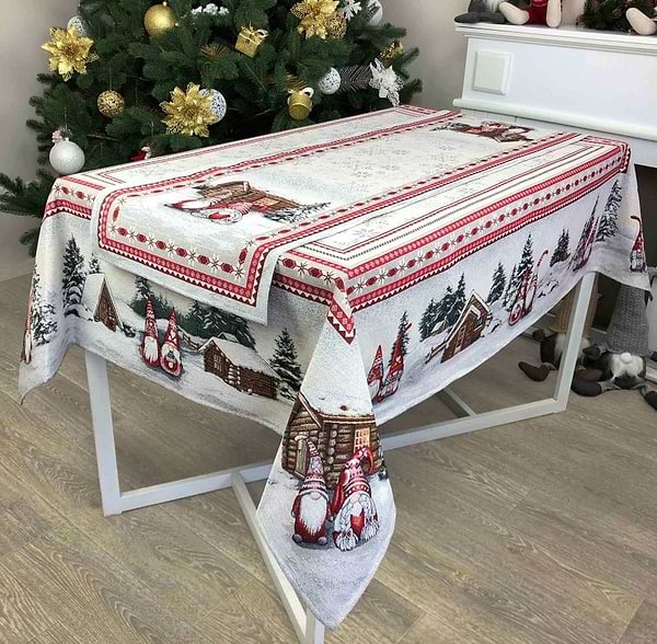 Фото - Скатерть прямоугольная Прованс 130х140 Snowfall (023407)