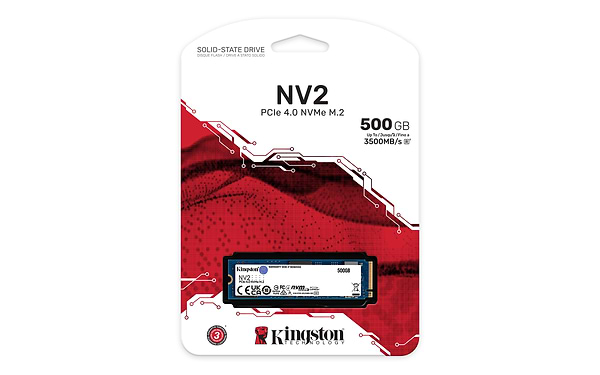 Фото - SSD-накопичувач внутрішній Kingston NV2 500GB M.2 2280 NVMe PCIe 4.0 x4 (SNV2S/500G)